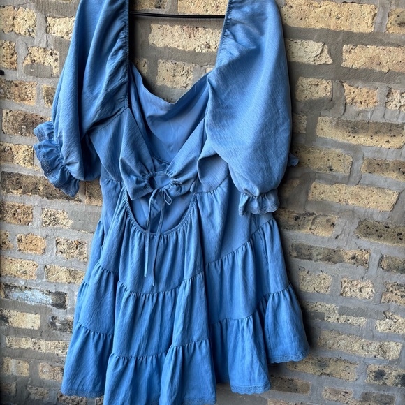 ARULA Light Blue Tiered Dress - Picture 2 of 3